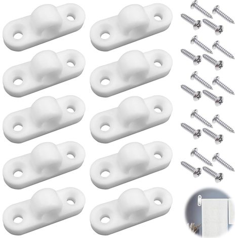 Lot de 10 œillets pour auvent,Camping Car et Caravane,Installation Horizontale,20 vis incluses,Accessoire de Camping résistant et Polyvalent (1/5)