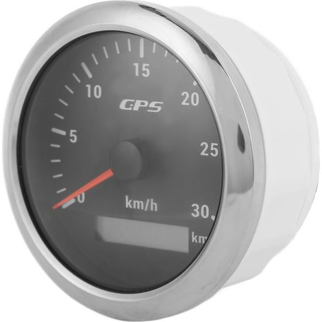 Compteur de vitesse GPS marin 85mm, indicateur universel auto avec rétroéclairage 7 couleurs, 9-32V, pour bateau, yacht, camping-car, voiture, noir (1/5)