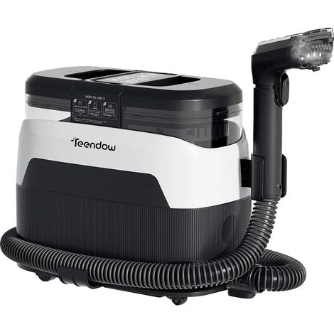 Nettoyeur de Tapis et de Tapisserie, 1650W Vapeur, Double Réservoirs, Teendow C6 MAX, UE (1/2)