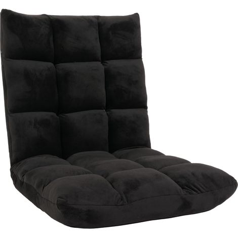 Fauteuil de sol HWC-N43, fauteuil de relaxation Coussin de sol Fauteuil pliant 6 positions de relaxation, structure stab (1/5)