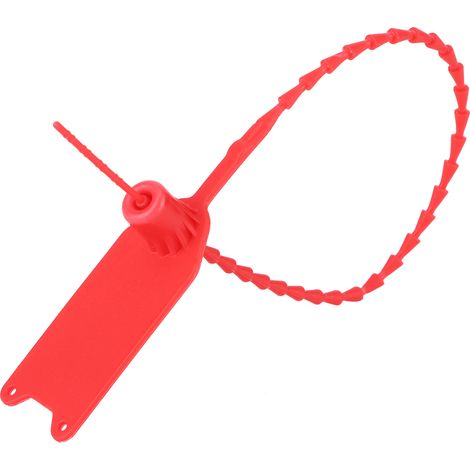 100 Einweg-Kabelbinder mit Selbstverriegelung zur Diebstahlsicherung für Koffer, Schuhe und Taschen (rot) (1/5)