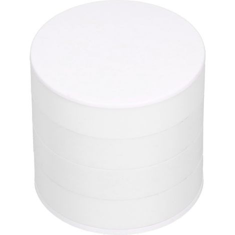 Coffret à bijoux rotatif multicouche blanc 4 niveaux, boîte de rangement anti-poussière pour accessoires (1/5)