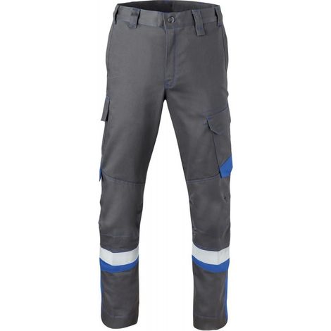 Pantalón de trabajo 80340 Talla 48 gris carbón/azul