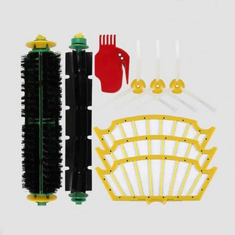 Juego de 9 piezas de repuesto para cepillo, filtro, cepillo giratorio y cepillo lateral, para iRobot Roomba Serie 500. (1/4)