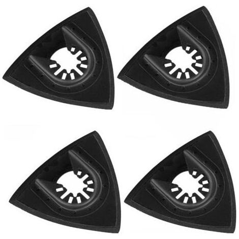 Lntyq 4er-Pack Universal-Dreieckschleifpads für oszillierende Multifunktionswerkzeuge, Schnellverschluss, 76 mm, Schwarz (1/5)