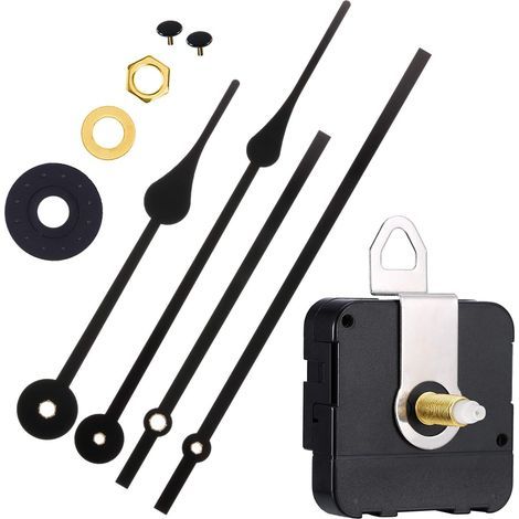 1 set di meccanismo per orologio, 2 paia di lancette in alluminio e plastica, kit di montaggio a parete fai-da-te (1/5)