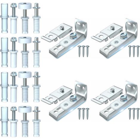 Kit de Réparation Porte Pliante 4 Pièces Support Pivot Roue pour Porte Placard Coulissante (1/4)