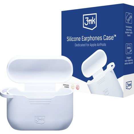 Zubehör – Apple AirPods 4 – 3mk Silikon-AirPods-Hülle, Weiß (1/5)