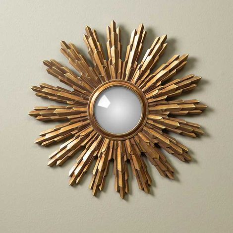 Miroir convexe soleil doré 37cm (1/2)