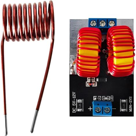 Outil de chauffage par induction Module de chauffage par induction Outil d'induction de chaleur sans flamme, 5-12 V avec bobine facile à installer Module d'alimentation de chauffage de pilote Flyback (1/5)