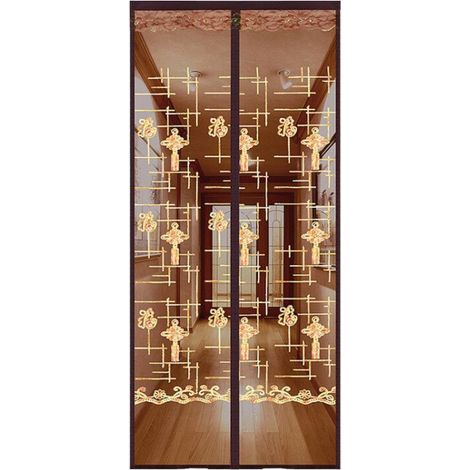Rideau de porte magnétique avec broderie, 85 cm x 200 cm (1/5)
