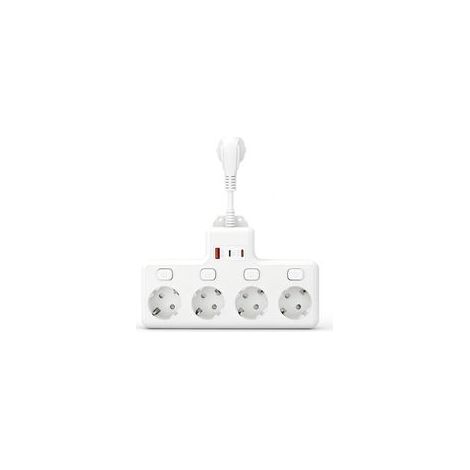 Multiprise avec USB, 4 prises avec interrupteur unique, multiprise avec USB et Type-C, pour cuisine, salon, chambre à coucher, bureau