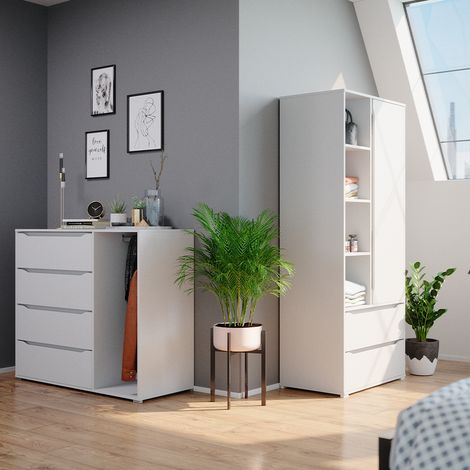 Commode avec tiroirs Ruben, Blanc, 120 x 101.9 cm, Vicco