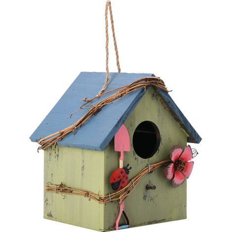 Hängendes, hölzernes Vogelhaus zur Wandmontage, Gartendekoration für Terrasse, Villa, Balkon, Vogelhaus im Freien (1/5)