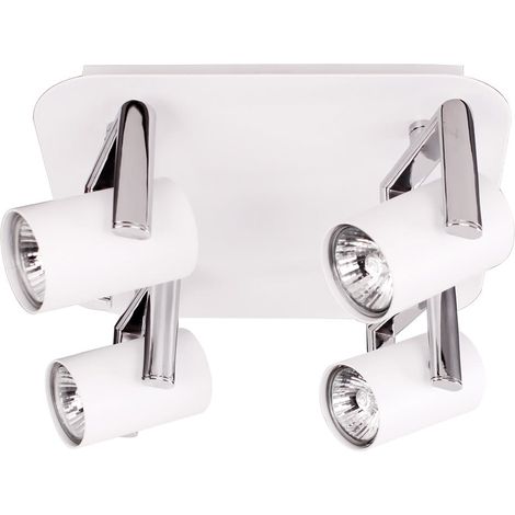 Plafoniera Italux Bland bianca 4 luci GU10 25 cm FH31714SJ11-WCH