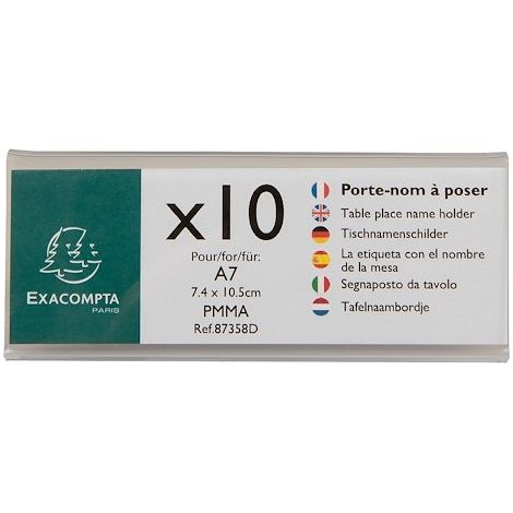 Exacompta Tischnamensschild 87358D PMMA 105x40mm 10St. (1/4)