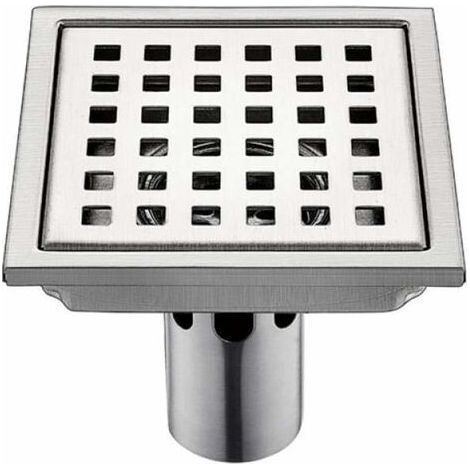 Siphon De Sol INOX 1 Pcs en Acier Inoxydable Drain15Cm 15Cm Filtre Carré Déodorant Anti Retour Fuite d'eau 15Cmb (1/4)