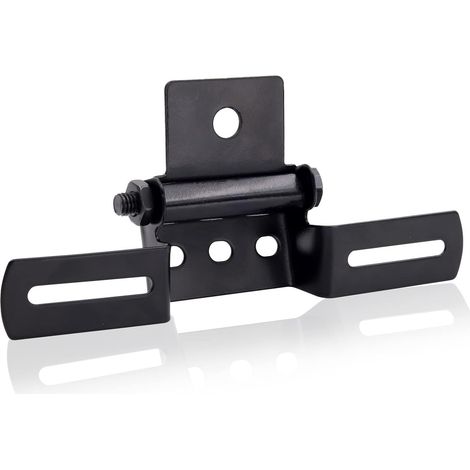 1pcs Support de Plaque d'immatriculation de Moto réglable Support de Plaque d'immatriculation Pliable Universel pour Moto Noir (1/5)