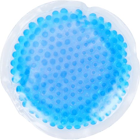 Poche de gel réutilisable chaud froid rond bleu M 10x10cm pour soulagement douleur maison salon (1/5)