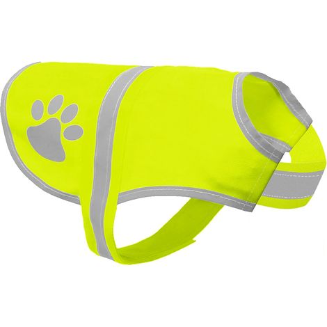 Gilet de Sécurité Réfléchissant pour Chien, Haute visibilité, Veste réfléchissant Vest de sécurité Veste d'animal de Compagnie pour Nuit à l'extérieur (Jaune, XL)