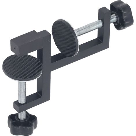Serre-joint universel pour le travail du bois, compatible avec les scies circulaires, les équerres de serrage, les tables de perceuses à colonne, les défonceuses et les scies à onglets. (1/5)