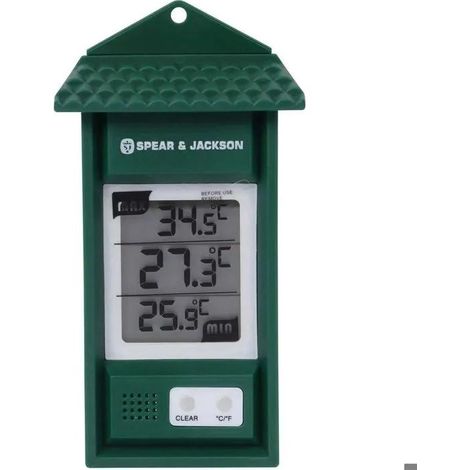 Termómetro digital compacto verde Spear & Jackson para jardinería (1/2)
