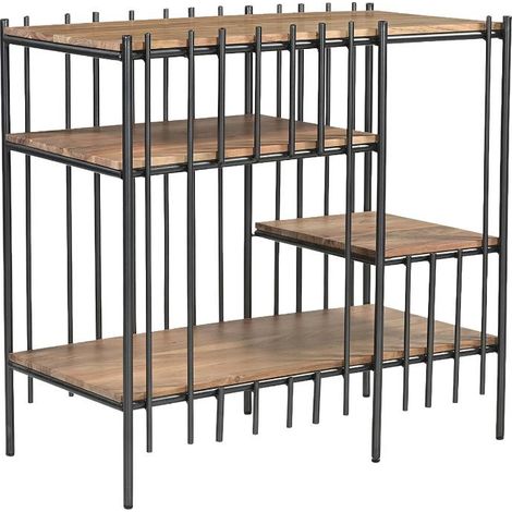 Console en bois d'acacia et métal 80 cm Avalia (1/5)