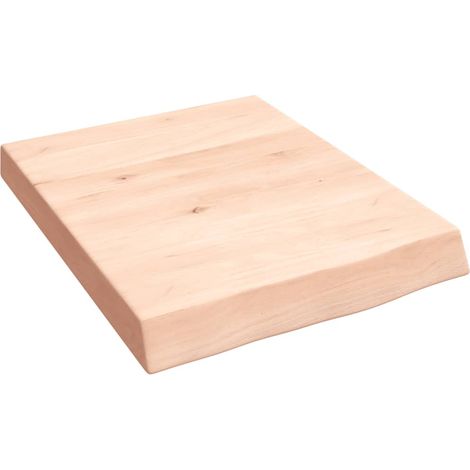 Maison Exclusive - Wandregal 40x50x(2-6) cm Massivholz Eiche Unbe (1/5)