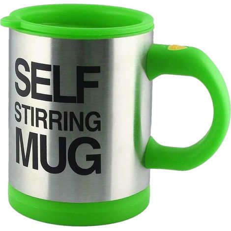 Mug à café auto-mélangeur Tasse à thé Mug centrifuge auto-mélangeur électrique en acier inoxydable avec couvercle (1/5)
