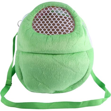 Sac de transport respirant pour hamster, lapin, furet - Poche suspendue verte pour voyage et sommeil (1/5)