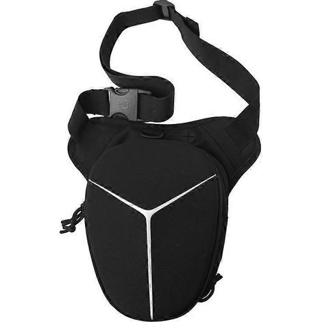 Sacoche de jambe de cyclisme en tissu Oxford EVA, sacoche de jambe de moto étanche à coque rigide ( ) (1/5)