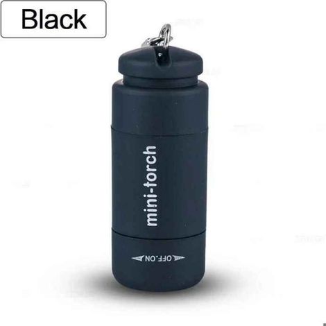 Mini Torche LED - USB Rechargeable - Étanche IPX4 - Pour Randonnée Camping Extérieur - 52 mm x 22 mm - 0.5 W - 70 mAh - Noir