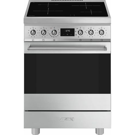 Smeg Symphony C6IMXM2. Tipo di prodotto: Cucina, Colore del prodotto: Acciaio inox, Tipo di controllo: Touch, Pulsanti. Tipo di piano cottura: Piano cottura a induzione, Numero totale di fuochi: 4 ... (1/5)