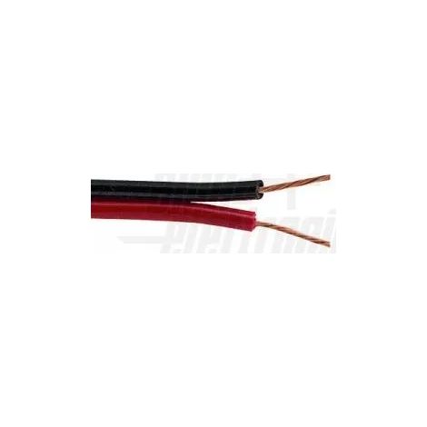CAVO ROSSO/NERO PER COLLEGAMENTO LED 2x0,35 MM AL METRO (1/2)
