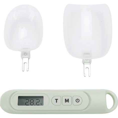 Cucchiaio dosatore digitale da 500 g, cucchiaio elettronico per pesare alimenti con schermo LCD per cucinare, cibo per animali domestici, verde chiaro. (1/5)