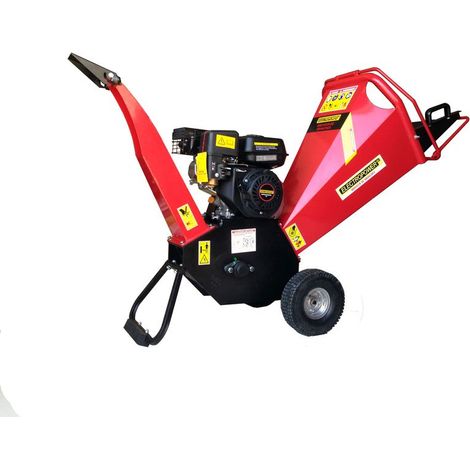 Electropower – Broyeur de végétaux thermique 6.5 CV – Moteur 4 temps – Diamètre de coupe 100 mm – Broyage rapide jusqu'à 5 m³/h