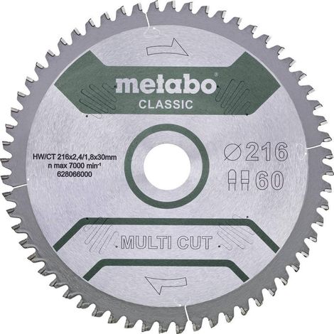 Metabo Multi Cut Classic lama da sega argento 254 mm