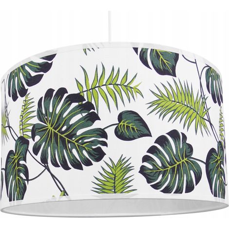 Abat-jour de lampe suspendue rond en dentelle à feuilles simple (1/5)