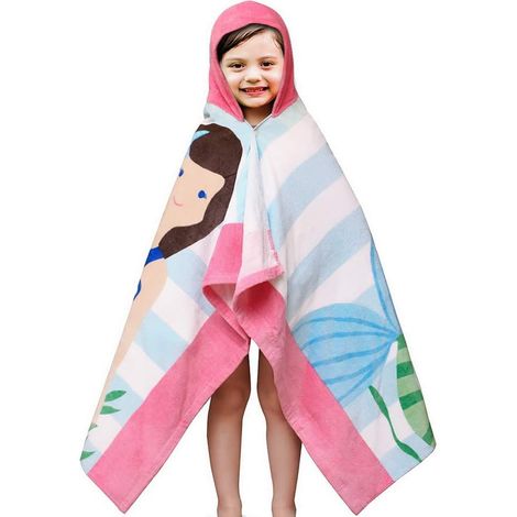 Serviette de bain cape à capuche séchage rapide pour enfants, 76 cm (1/2)