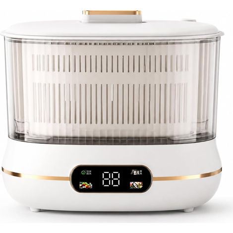 Lave-fruits et légumes, lave-fruits à électrolyse, capacité de 10 litres, éclairage d'ambiance à 7 couleurs, commande par écran tactile, pour les fruits, les légumes, la viande, les fruits de mer et l (1/5)