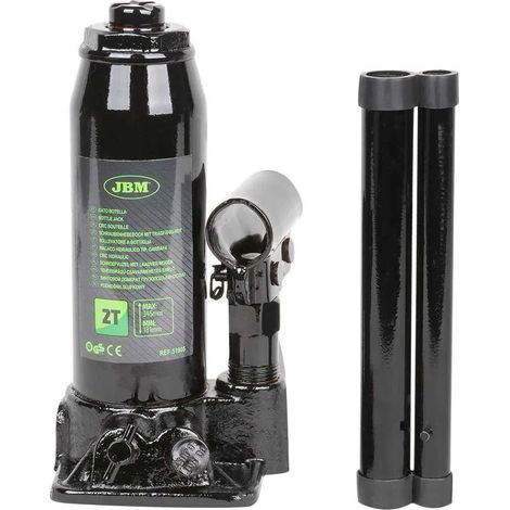Crick a bottiglia jbm bottle jack capacità 2 ton altezza 345 mm