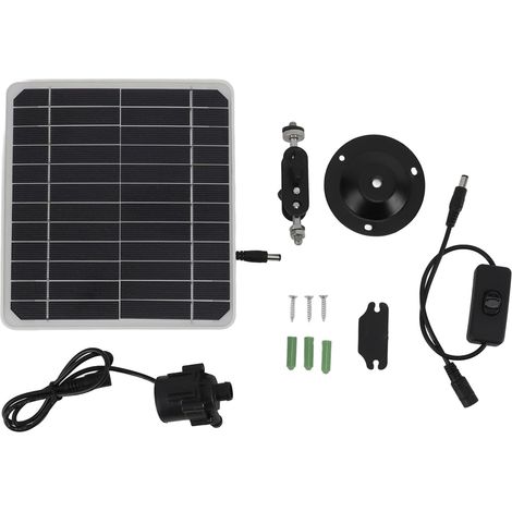 Pompe de Fontaine à Eau à Panneau Solaire, Kit de Panneau de Pompe à Eau à énergie Solaire 50 W avec Stockage D'énergie, Fonctionne 24 Heures sur 24, Grand Débit d'eau pour Bain (1/5)