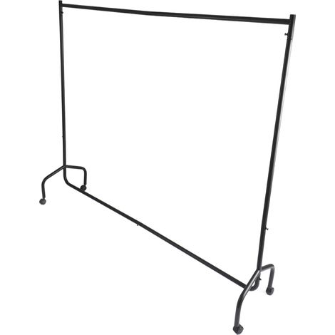 Tringle à vêtements en métal robuste de 6 pieds de long, présentoir à vêtements roulant pour magasin à domicile (1/5)