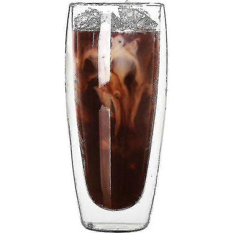 Tasse à thé transparente en verre double paroi résistant à la chaleur et à isolation thermique (1/5)