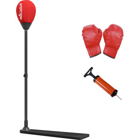 Punching ball autoportant hauteur réglable 70-105 cm gants pompe inclus