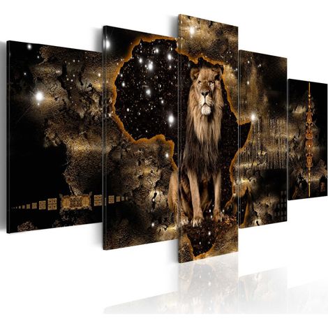 Tableau Imprimé "Golden Lion" 50 x 100 cm (1/2)