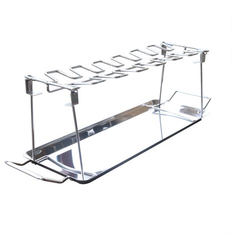 Support pour cuisses de poulet, acier inoxydable (1/2)