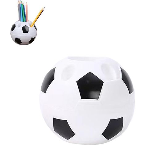Dailygoods Platzsparender Stiftehalter Tischorganizer Fußball Design Kunststoff 6 Löcher Kompakte Größe: 9,5 x 10,5 cm Schreibtisch Organizer (1/5)