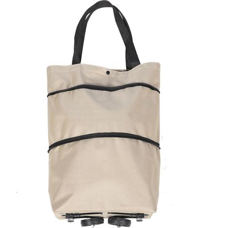 de courses pliable à roulettes grand sac à linge en tissu