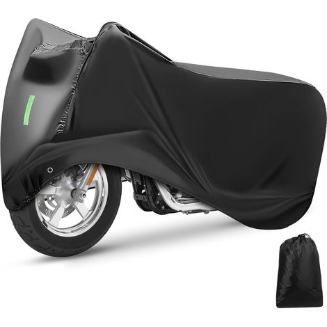 Housse de Protection pour Moto Noir en Polyester Soie XXXL (1/5)